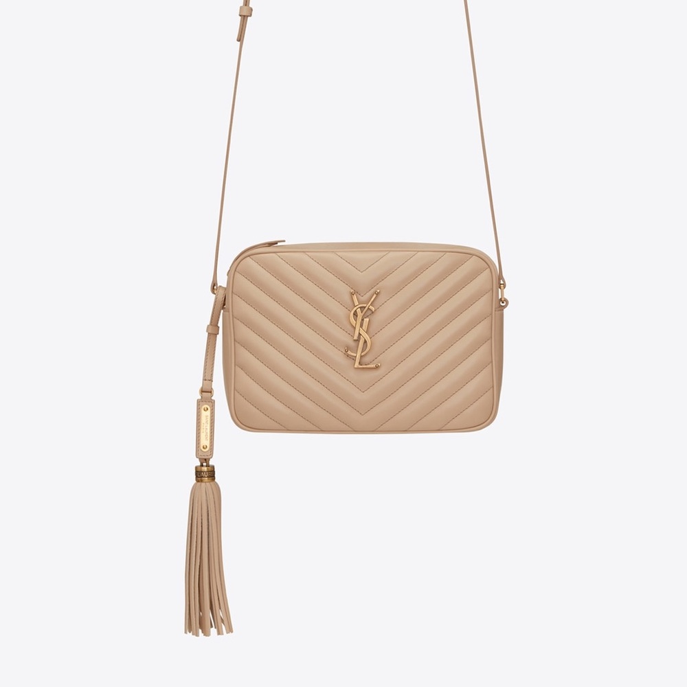YSL Lou Camera Bag Nude Powder